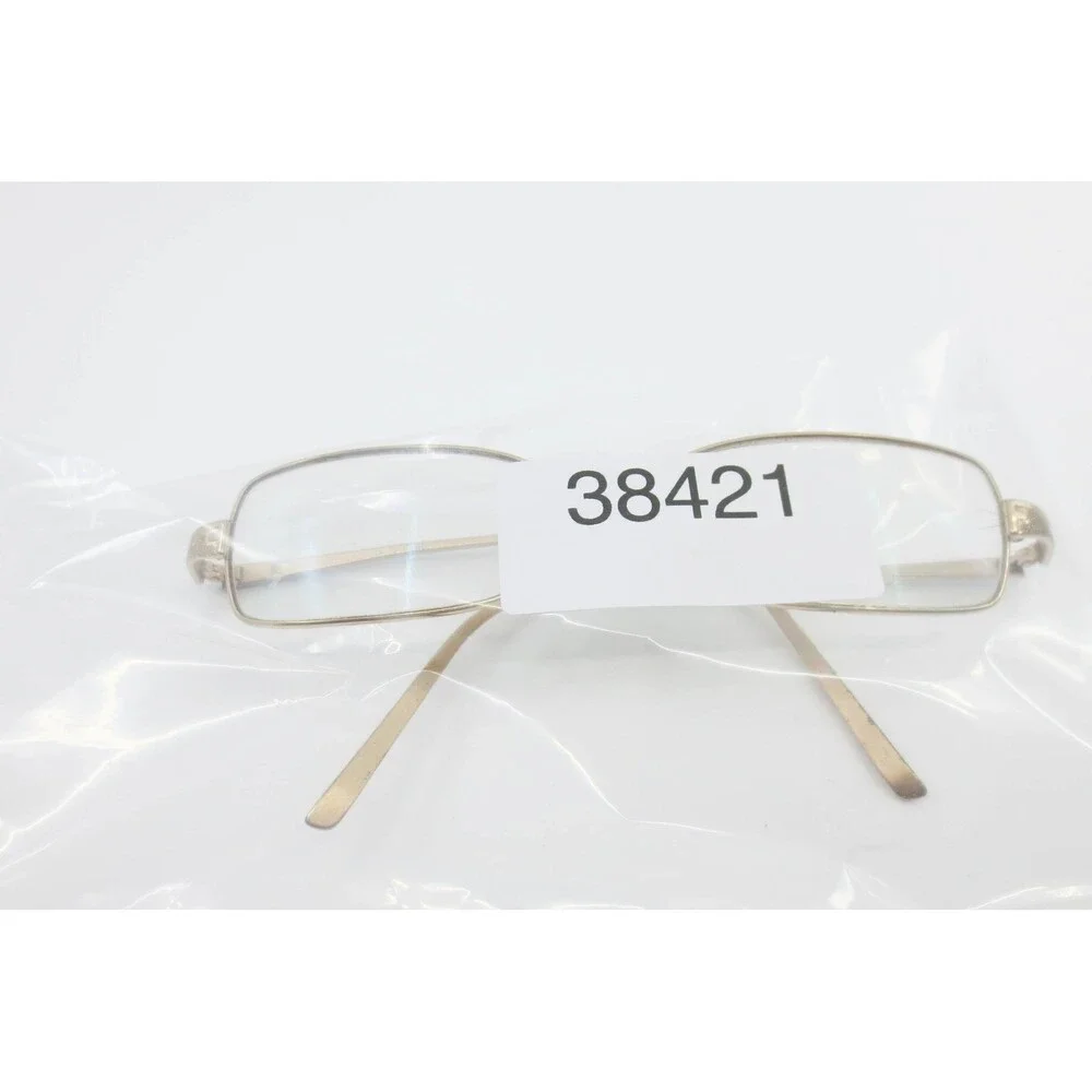 Fendi F648 714 Gold Metal Rectangular Eyeglass Frames Italy 51-18-135 Designer